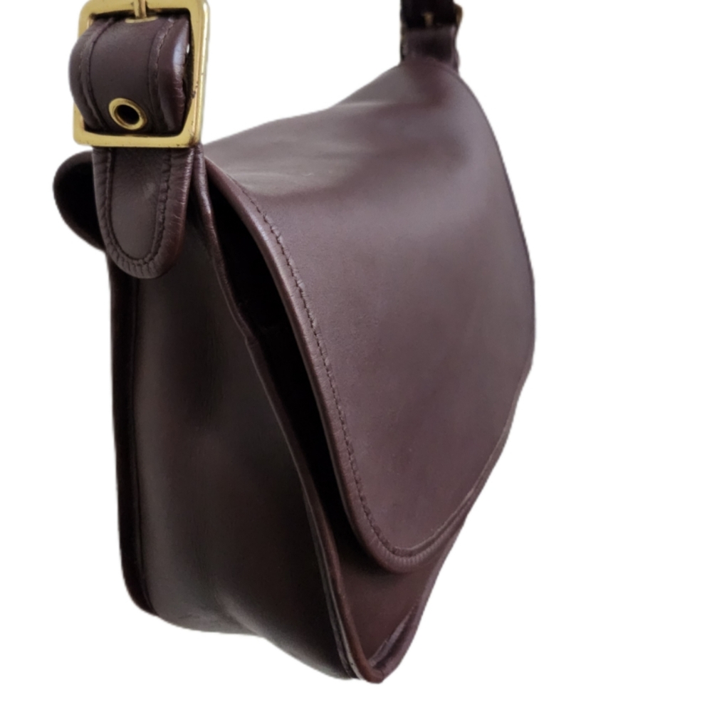 VINTAGE COACH D2J-9951 BROWN LEATHER NYC SADDLE BAG - Picture 5 of 12